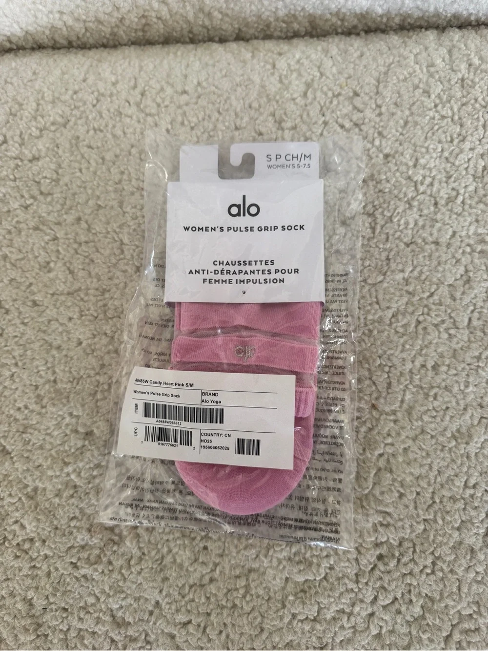 Alo Women's Pulse Grip Sock NWT
